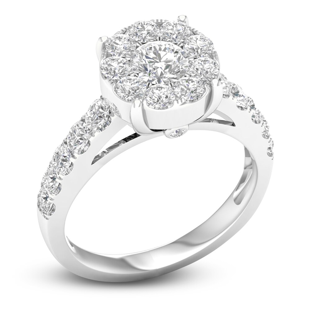 Diamond Engagement Ring 2 ct tw Round 14K White Gold Y6DVTBpp