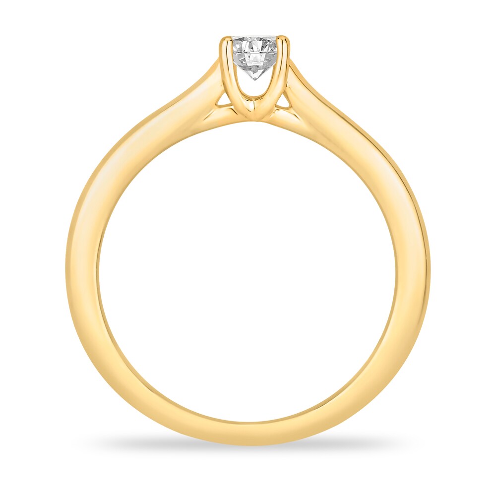 Diamond Solitaire Engagement Ring 1/4 ct tw Round-cut 14K Yellow Gold (I2/I) Y8HdeN4d