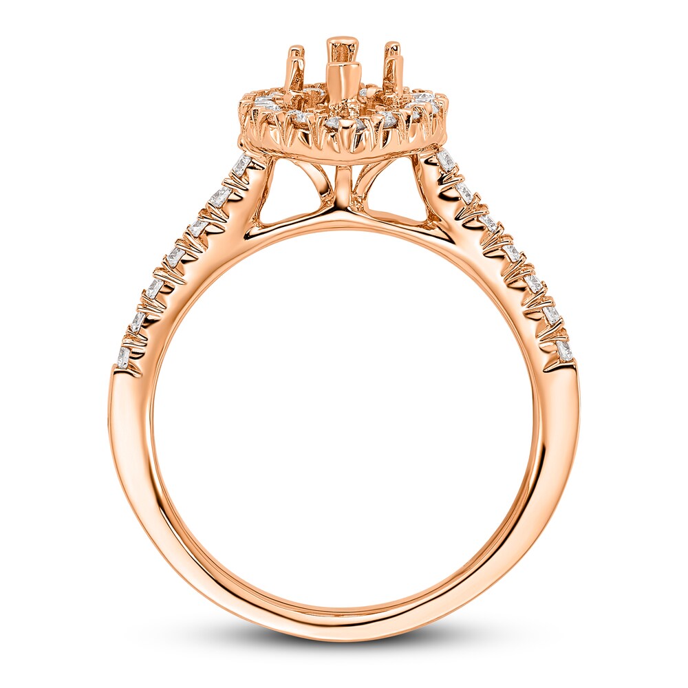 Diamond Engagement Ring Setting 1/2 ct tw 14K Rose Gold YHdyDrsH