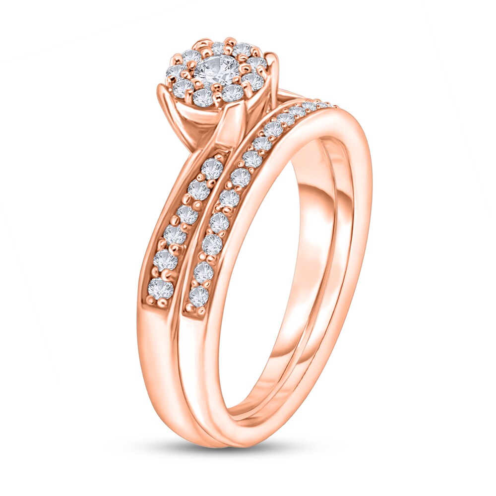 Diamond Bridal Set 3/8 ct tw Round 14K Rose Gold YJQ5JpHJ