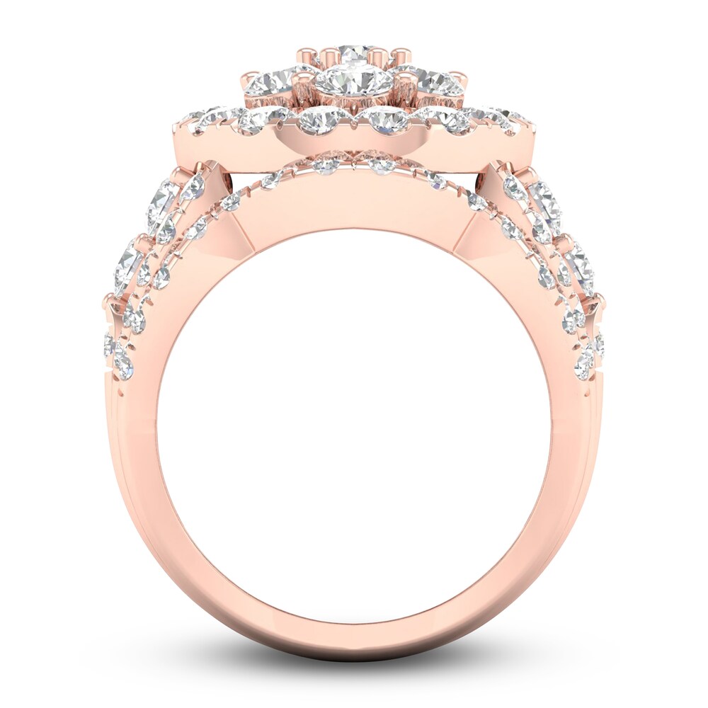 Diamond Engagement Ring 4-1/3 ct tw Round 14K Rose Gold YJpgx9vY