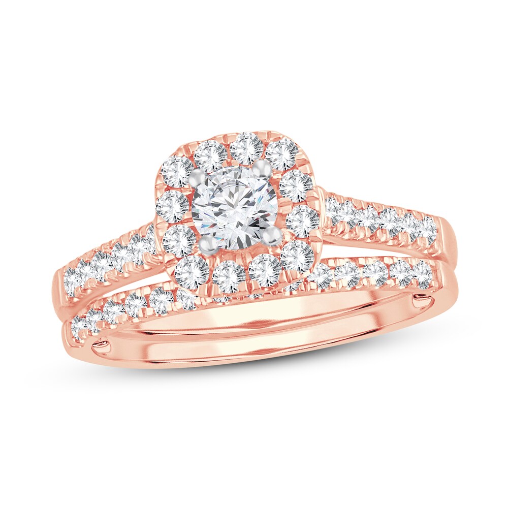 Diamond Bridal Set 1 ct tw Round 14K Rose Gold YfH1DoSX [YfH1DoSX]