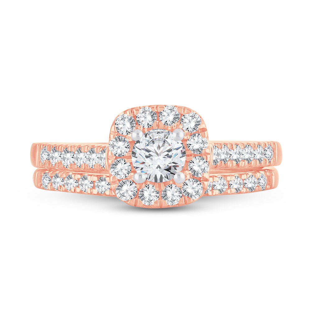 Diamond Bridal Set 1 ct tw Round 14K Rose Gold YfH1DoSX