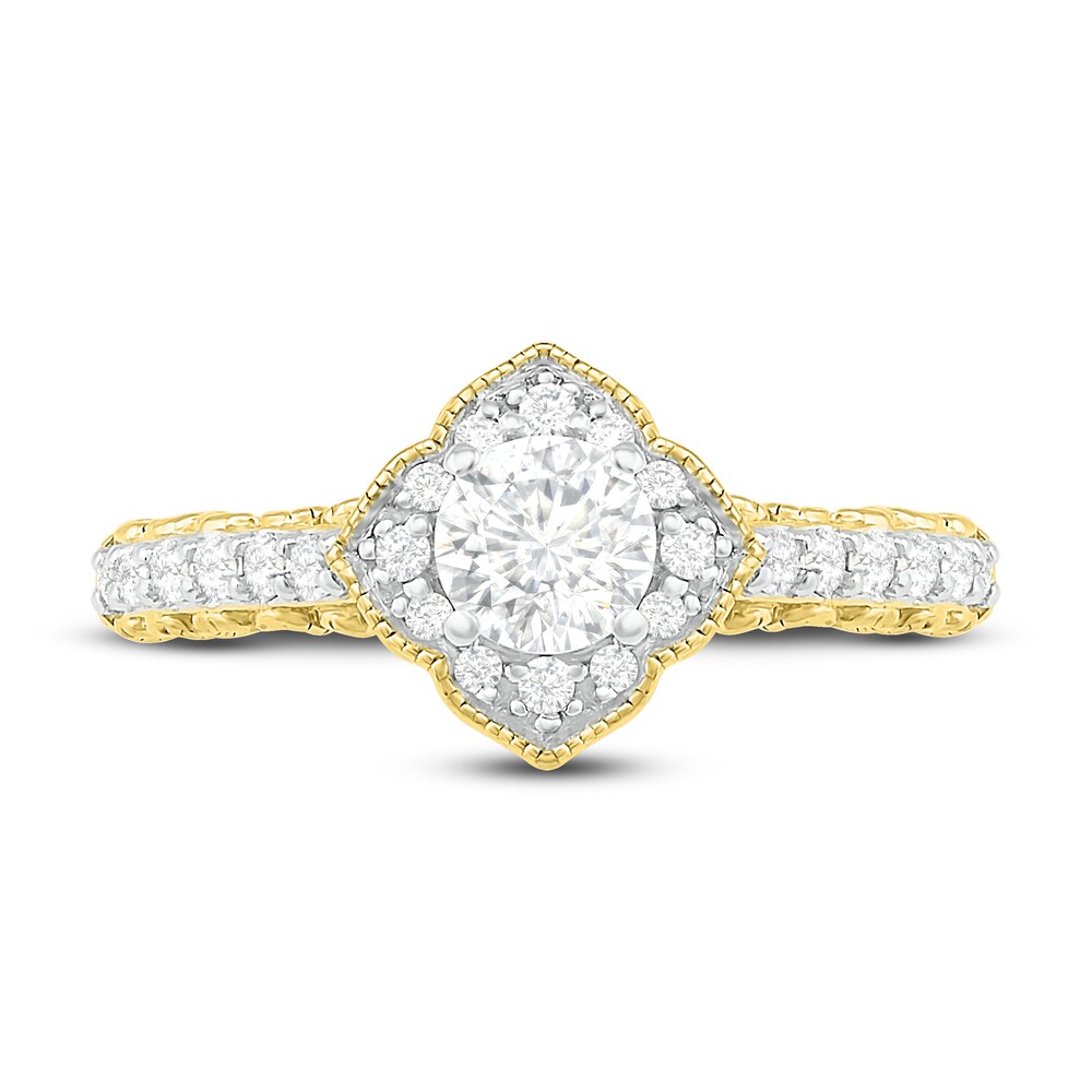 Diamond Engagement Ring 3/4 ct tw Round 14K Yellow Gold Yt7iKaZp