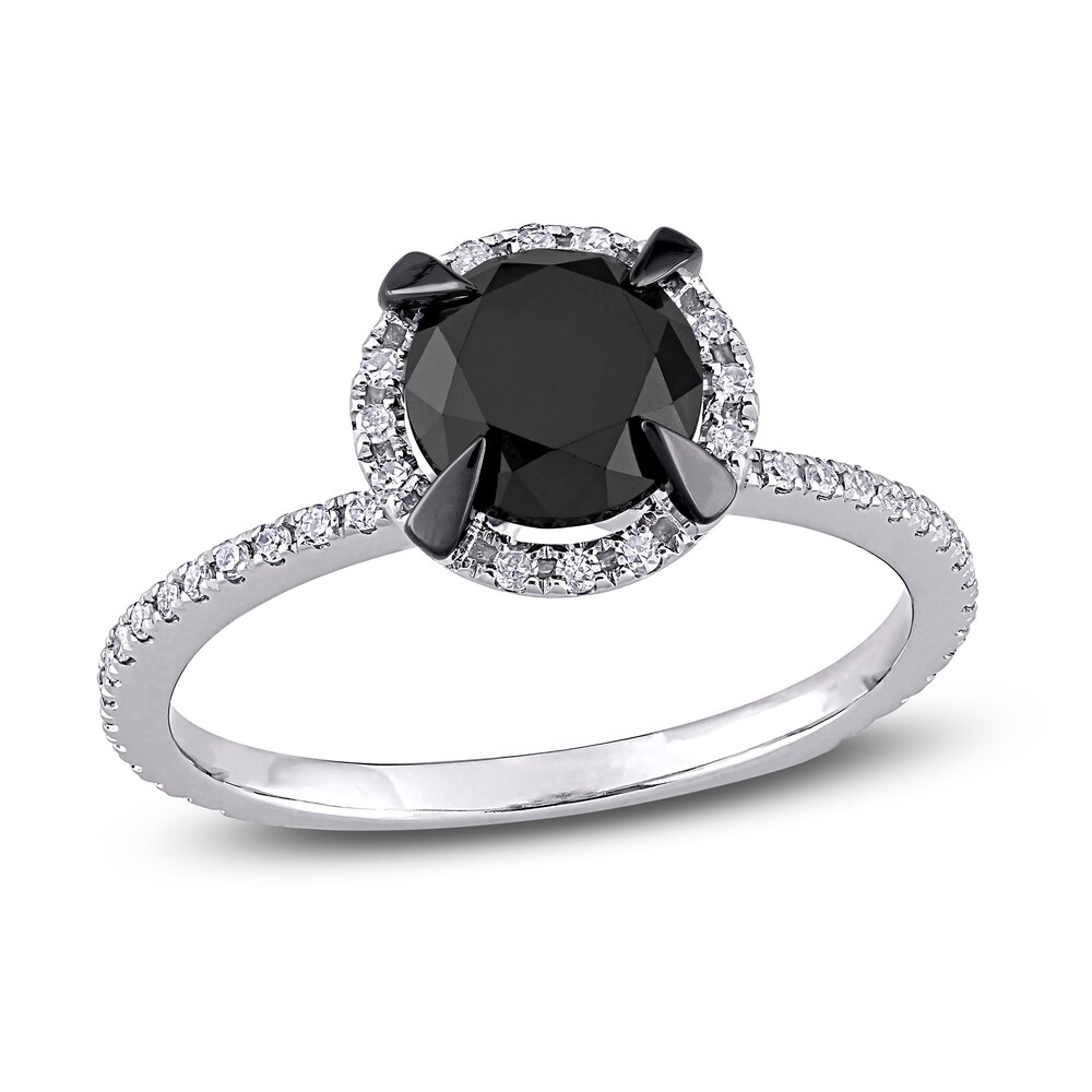 Black Diamond Engagement Ring 2 ct tw 10K White Gold Z5WNJSND [Z5WNJSND]