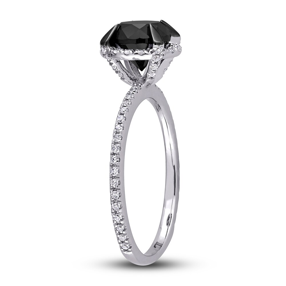 Black Diamond Engagement Ring 2 ct tw 10K White Gold Z5WNJSND