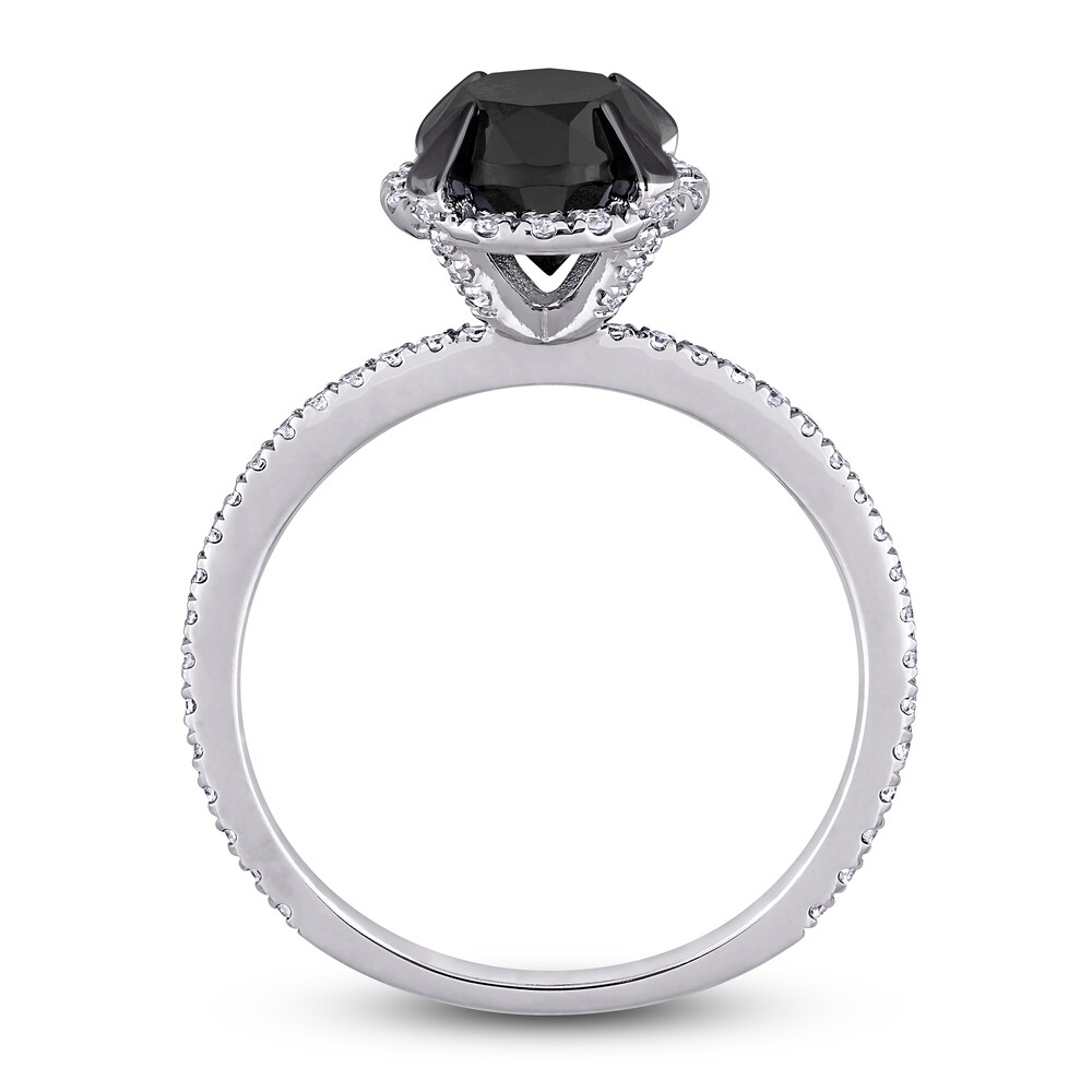 Black Diamond Engagement Ring 2 ct tw 10K White Gold Z5WNJSND