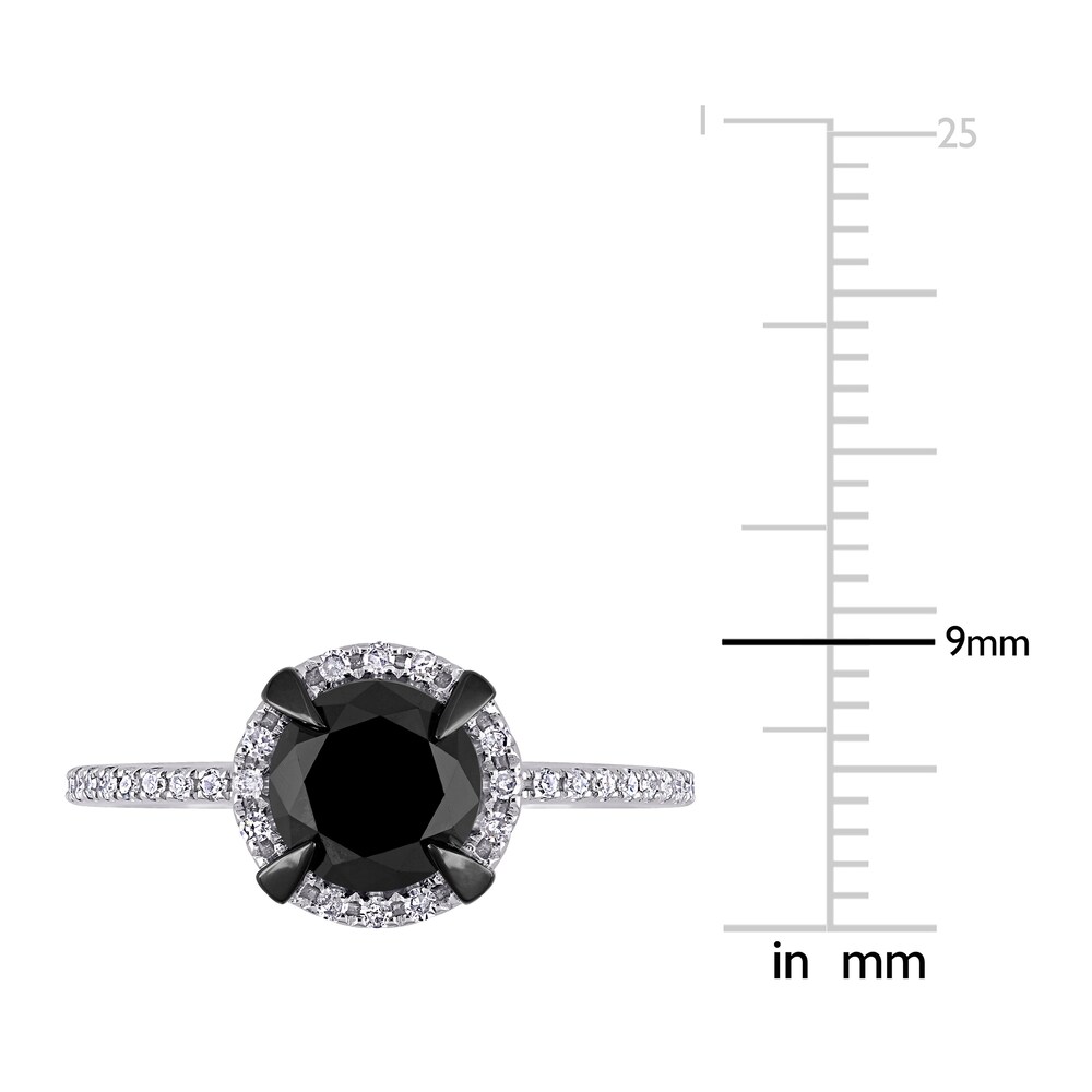 Black Diamond Engagement Ring 2 ct tw 10K White Gold Z5WNJSND