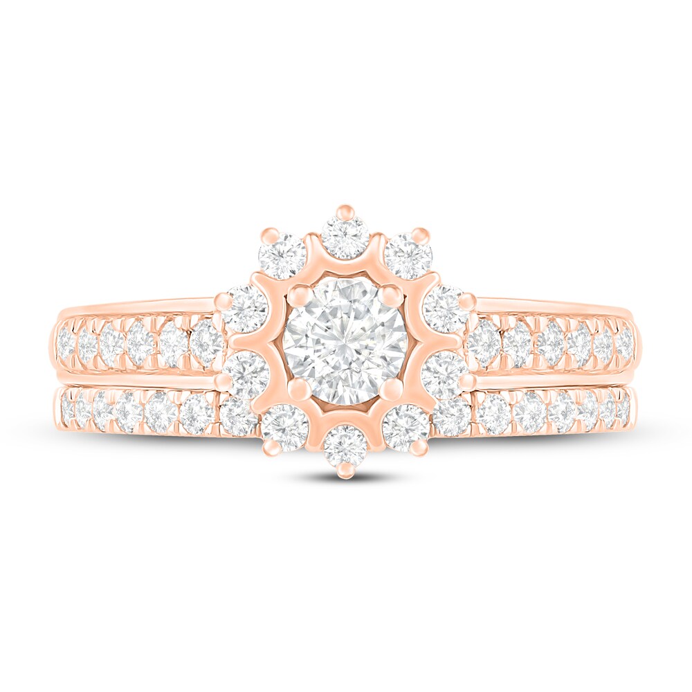 Diamond Bridal Set 3/4 ct tw Round 14K Rose Gold ZKnMxNMQ