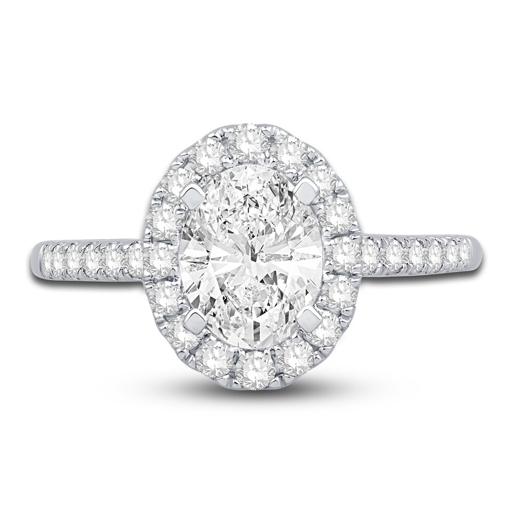 Engagement Ring 1/2 ct tw Oval/Round Platinum ZNfTFNzw