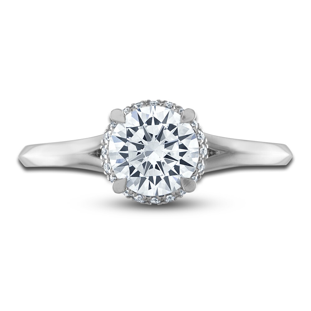 Diamond Engagement Ring 1-1/6 ct tw Round Platinum ZO1LLjtS