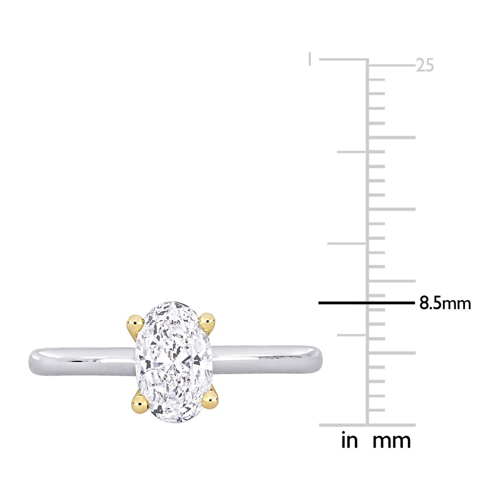 Diamond Solitaire Ring 1 ct tw Oval 14K Two-Tone Gold (I/I1) Ze83DKJc