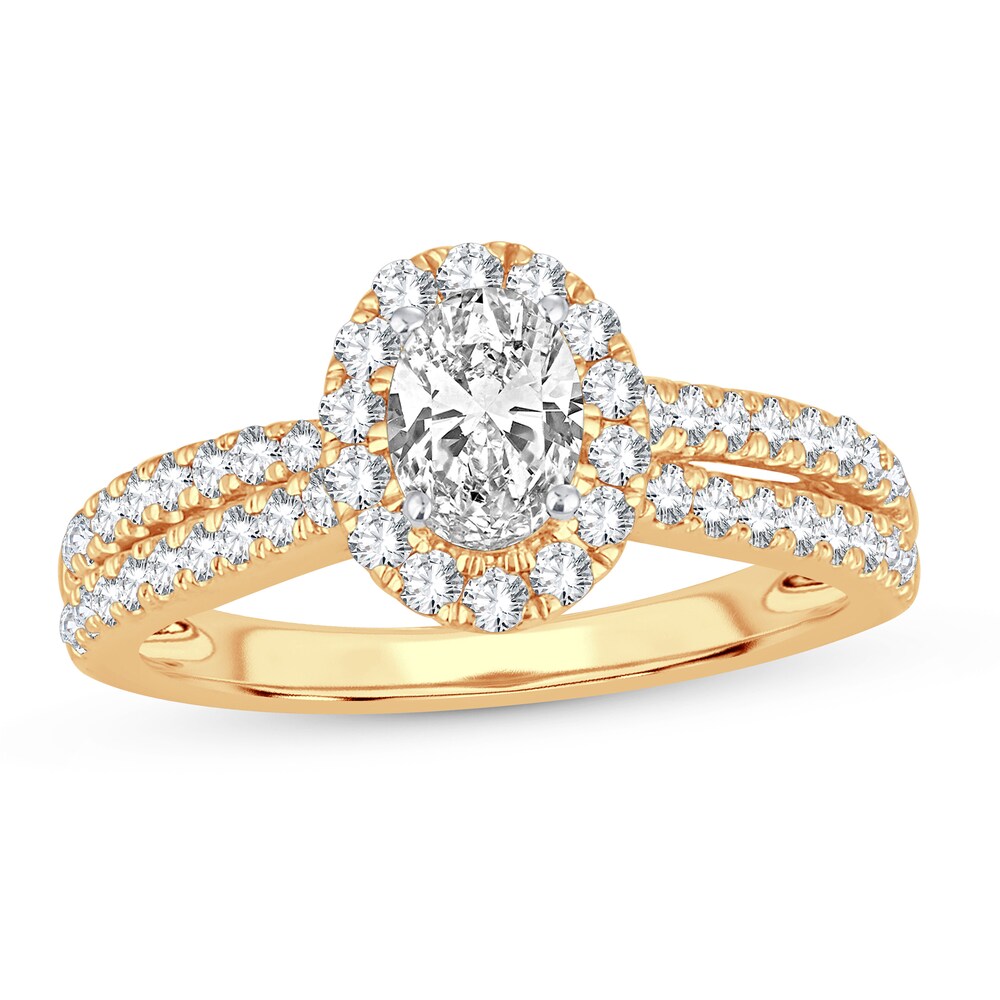 Diamond Ring 1 ct tw Oval 14K Yellow Gold ZhzFBjJb [ZhzFBjJb]