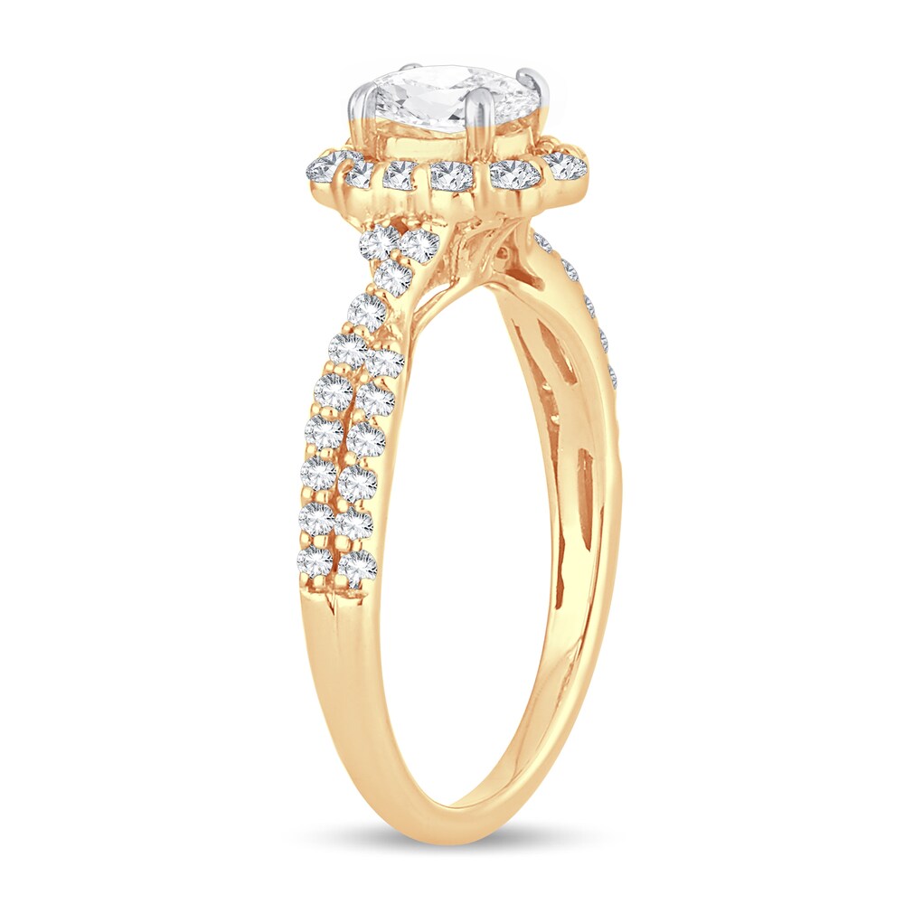 Diamond Ring 1 ct tw Oval 14K Yellow Gold ZhzFBjJb