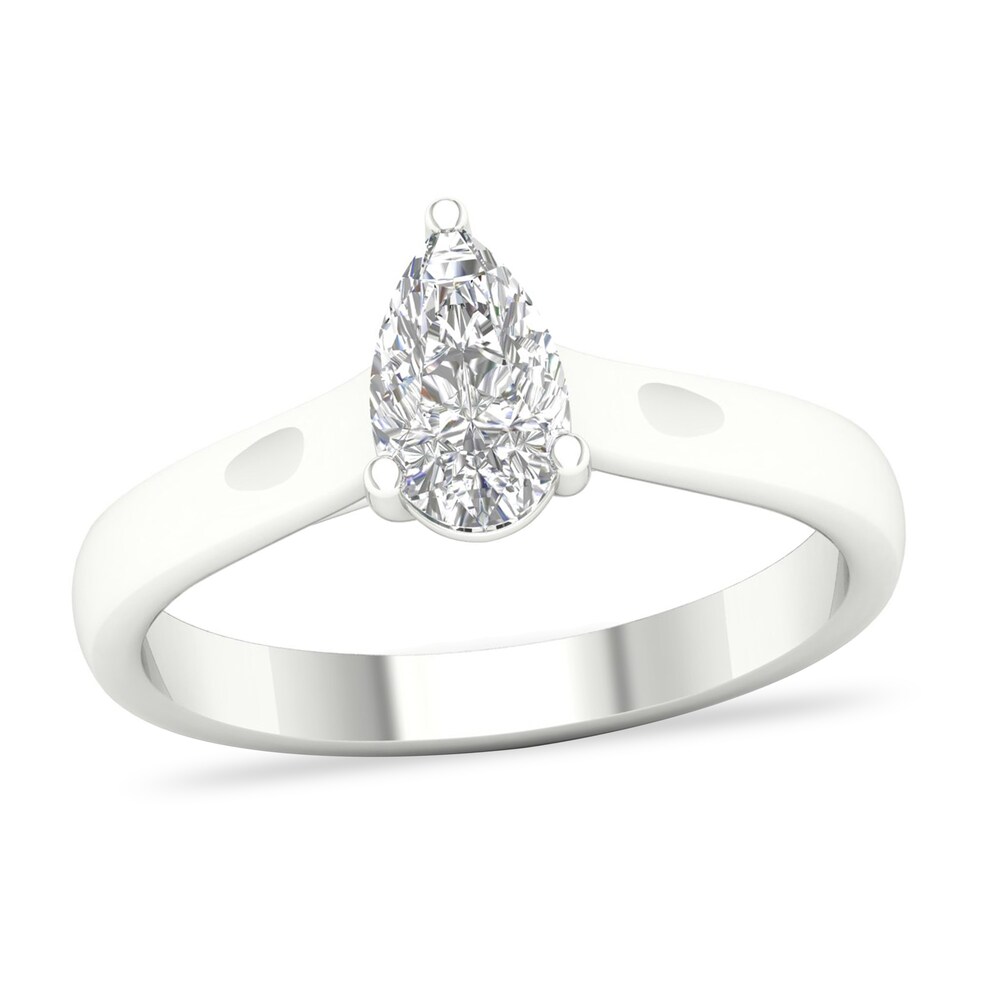 Diamond Solitaire Ring 3/4 ct tw Pear-shaped 14K White Gold (SI2/I) ZpOeX7o0 [ZpOeX7o0]