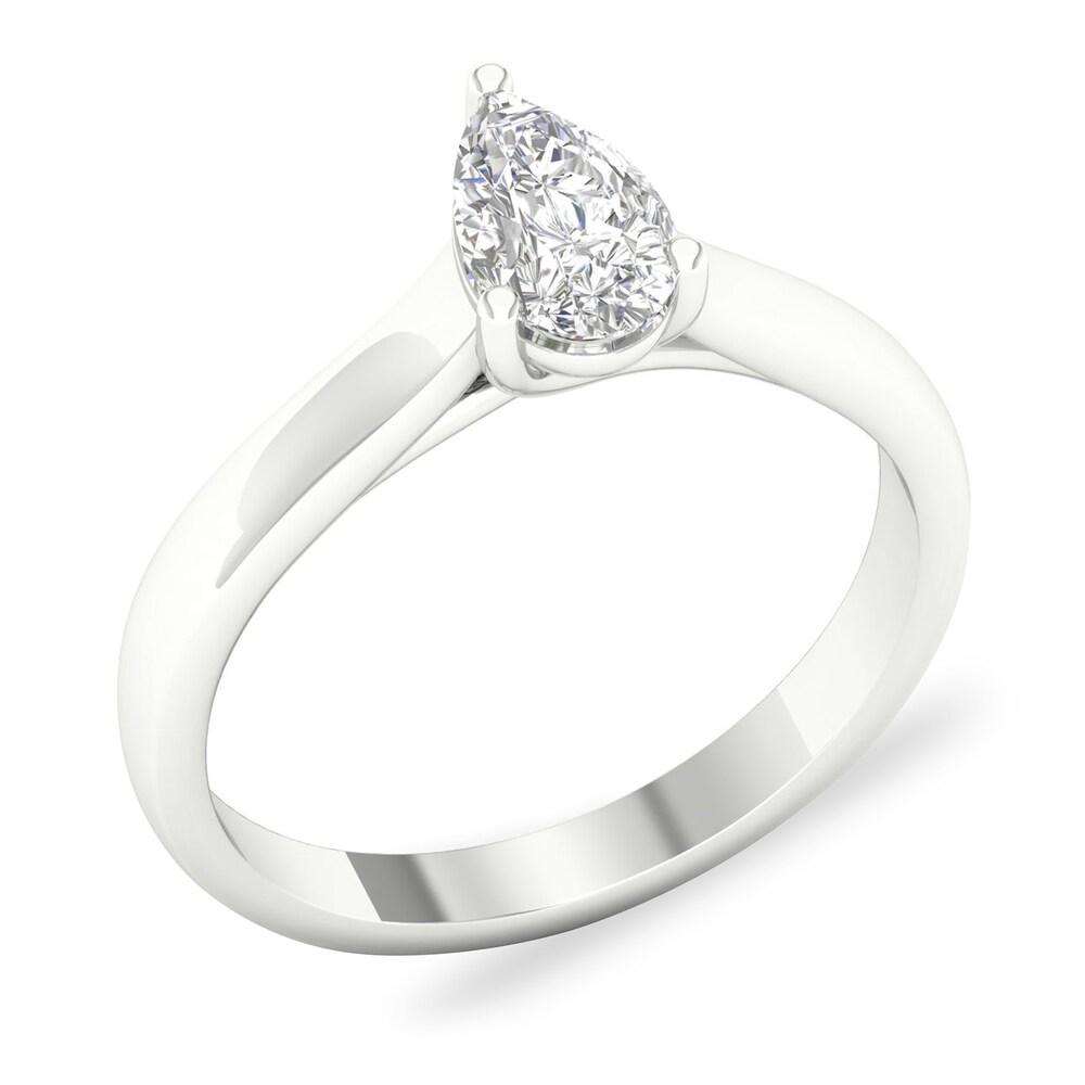 Diamond Solitaire Ring 3/4 ct tw Pear-shaped 14K White Gold (SI2/I) ZpOeX7o0