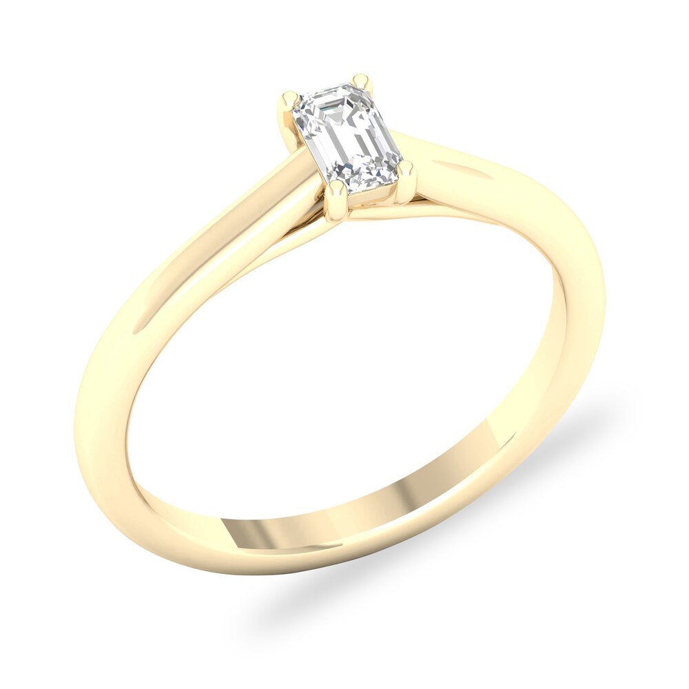 Diamond Solitaire Ring 1/3 ct tw Emerald-cut 14K Yellow Gold (SI2/I) ZtDhGnE9