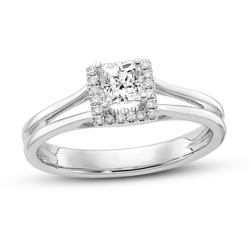 Diamond Solitaire Engagement Ring 1/3 ct tw Princess 14K White Gold ZwschfPs [ZwschfPs]