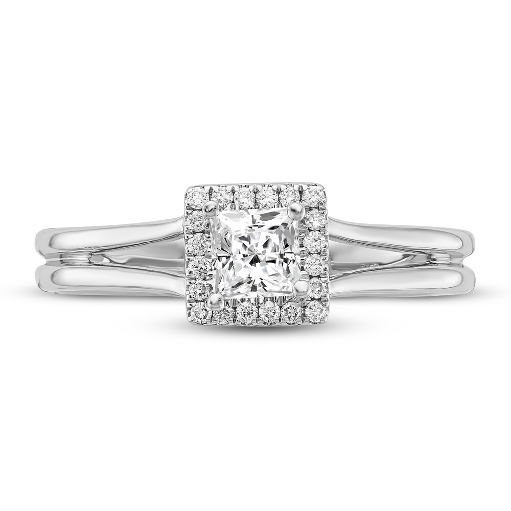 Diamond Solitaire Engagement Ring 1/3 ct tw Princess 14K White Gold ZwschfPs