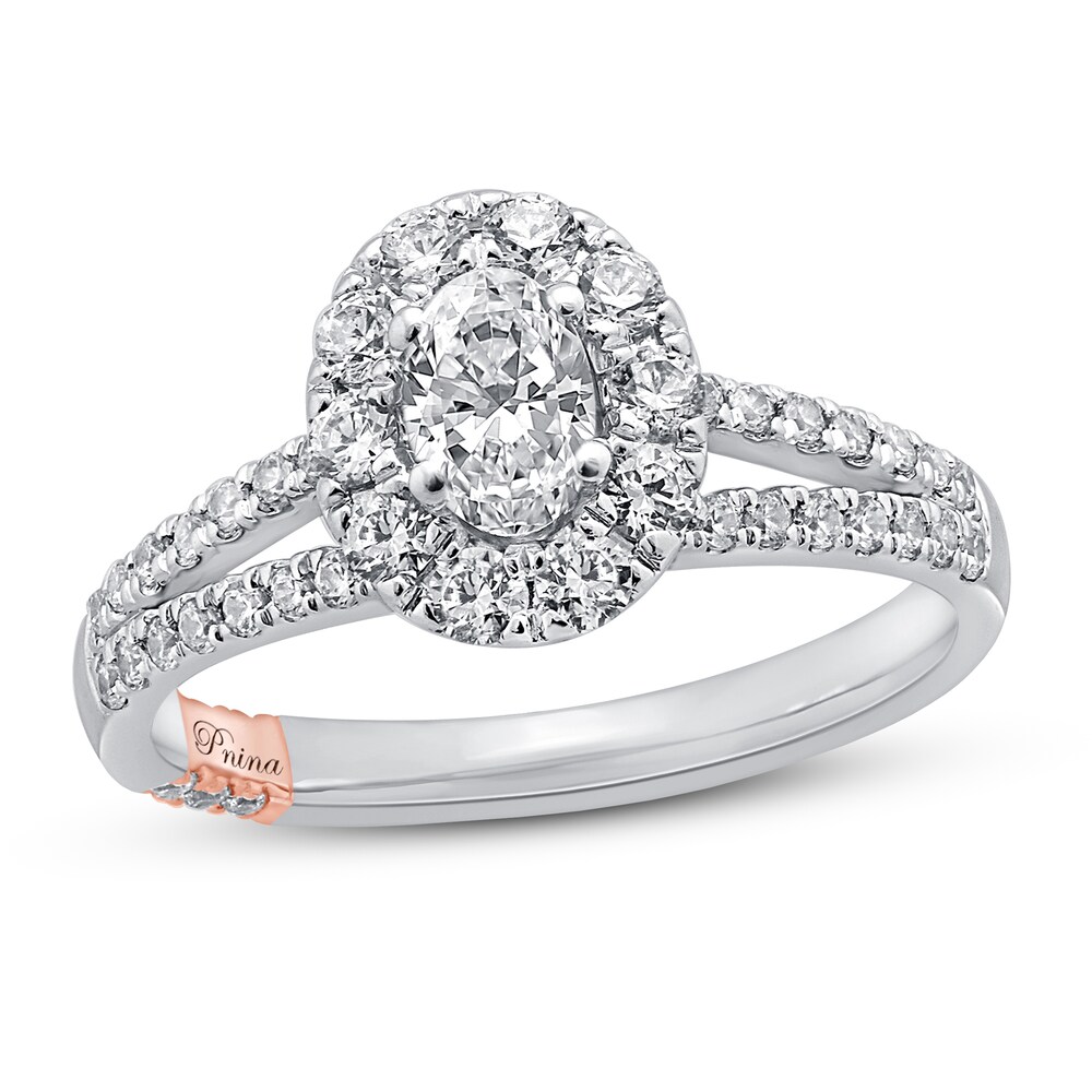 Pnina Tornai About Time Diamond Engagement Ring 1-1/8 ct tw Oval/Round 14K White Gold Zy8LduIx [Zy8LduIx]