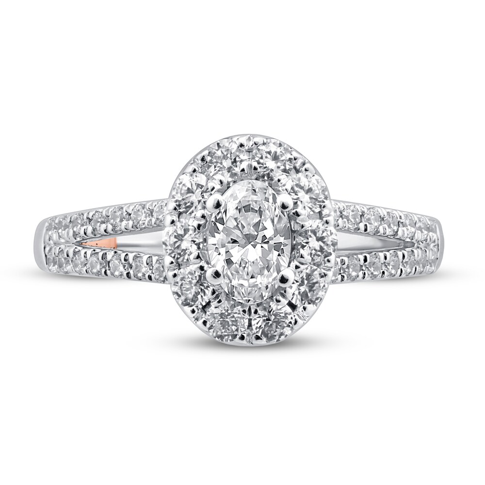 Pnina Tornai About Time Diamond Engagement Ring 1-1/8 ct tw Oval/Round 14K White Gold Zy8LduIx