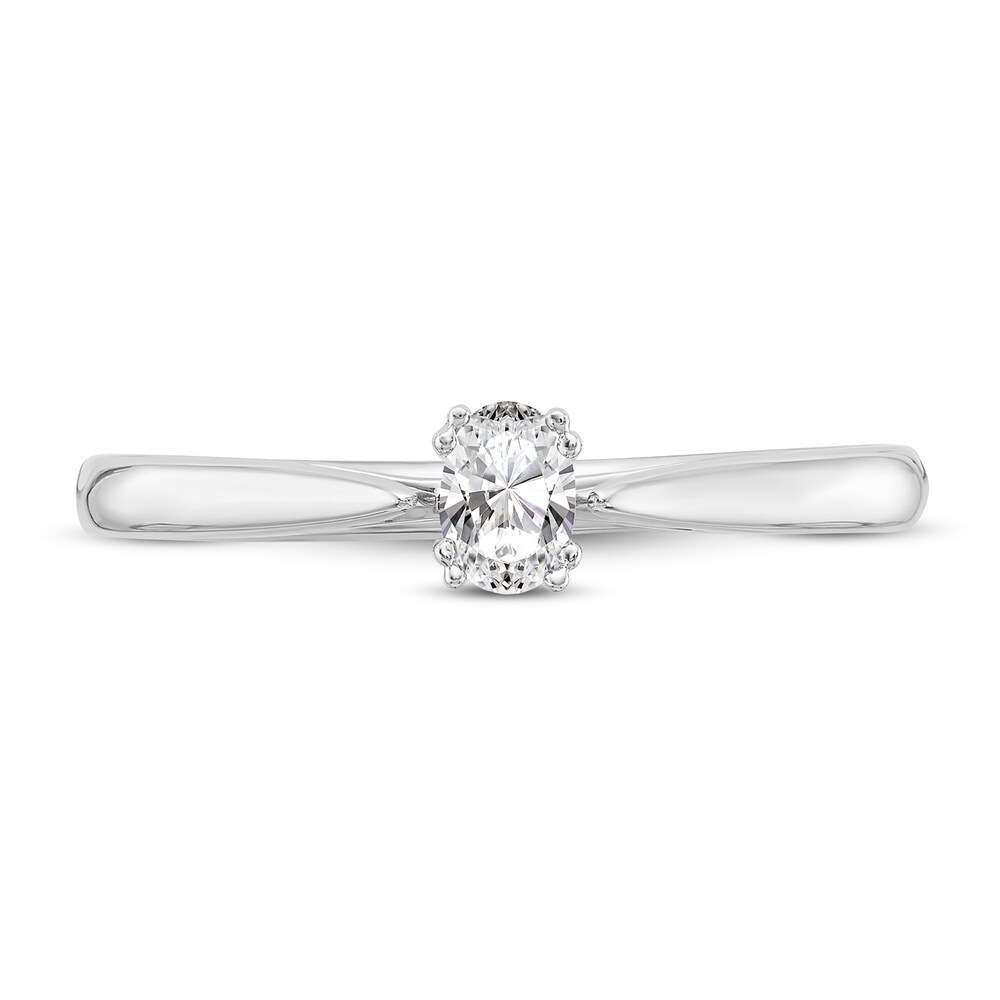 Diamond Solitaire Engagement Ring 1/4 ct tw Oval 14K White Gold (I1/I) aBoJpnDG