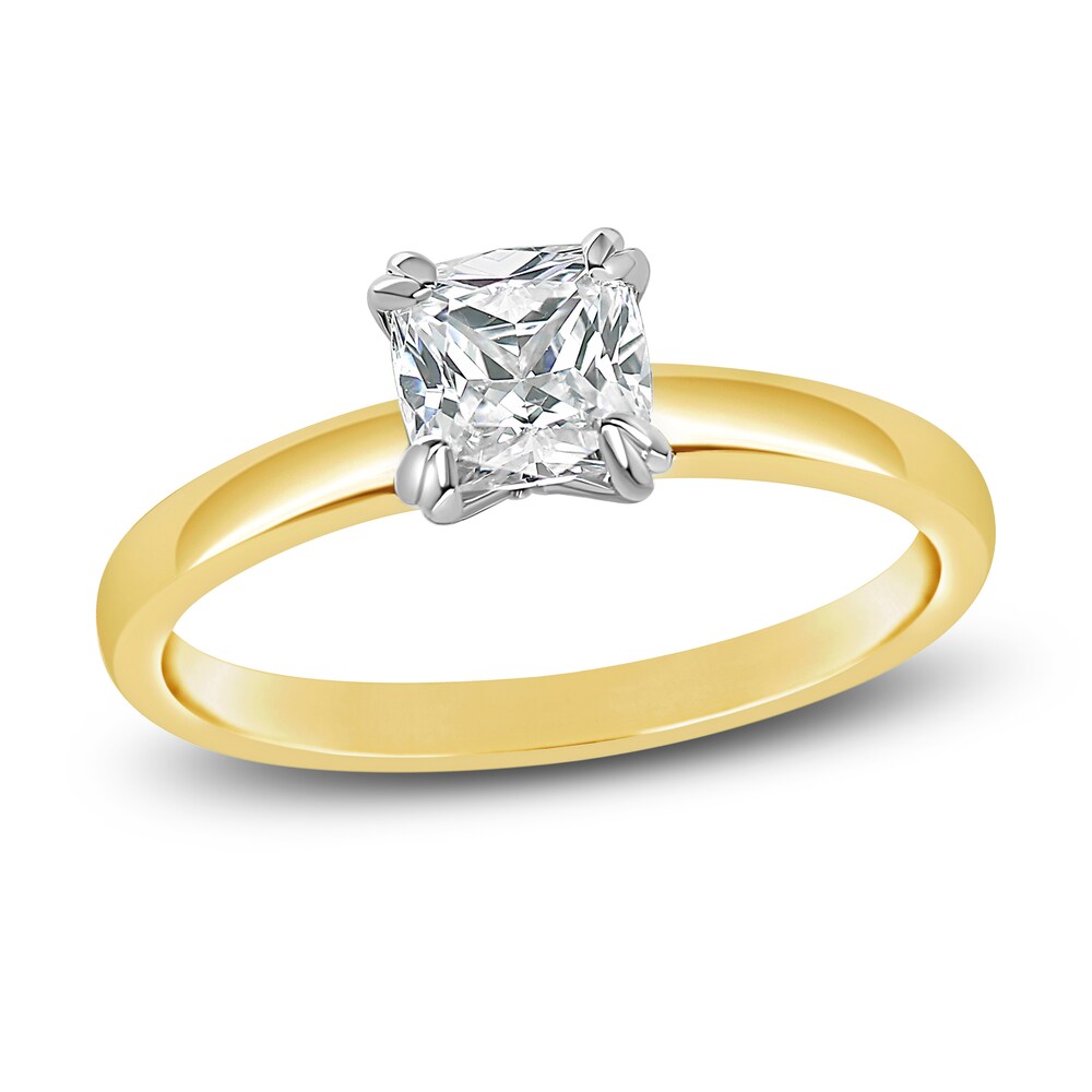 Diamond Solitaire Ring 1 ct tw Cushion 14K Yellow Gold (I2/I) aFnUAGO9