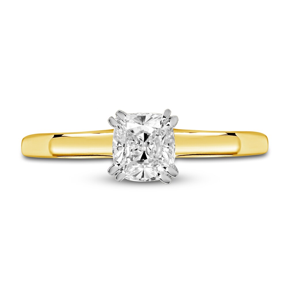 Diamond Solitaire Ring 1 ct tw Cushion 14K Yellow Gold (I2/I) aFnUAGO9