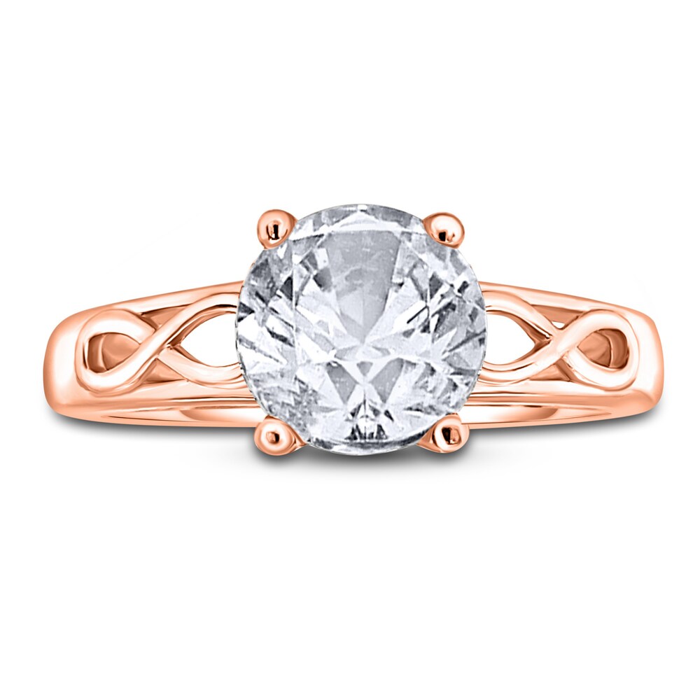 Diamond Solitaire Infinity Engagement Ring 1-1/2 ct tw Round 14K Rose Gold (I2/I) aPp9xgGL