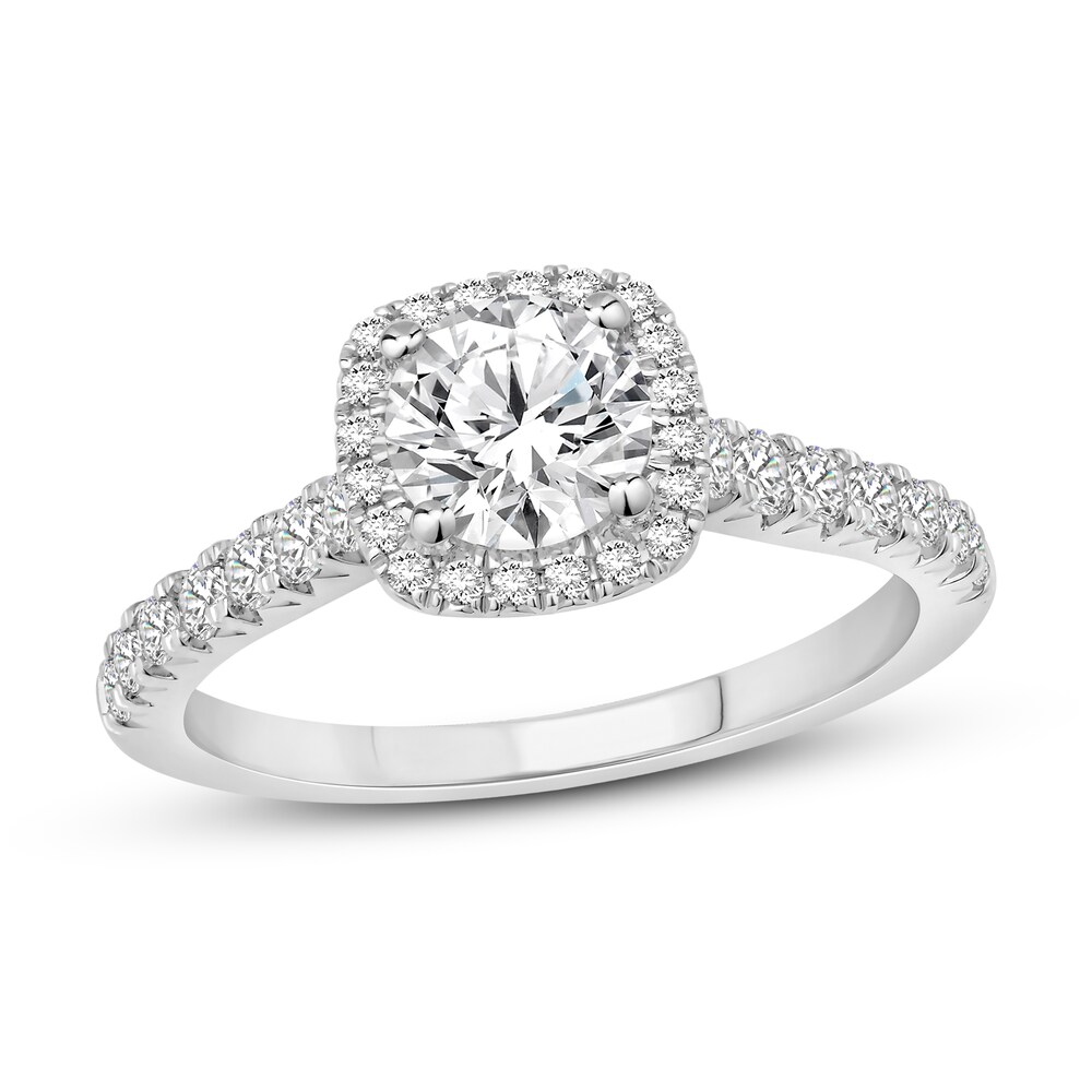 Diamond Ring 1-3/8 ct tw Round 14K White Gold aWClBX9s