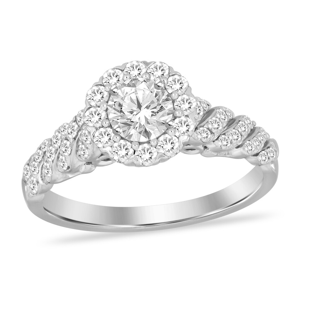 Diamond Engagement Ring 3/4 ct tw Round 14K White Gold abNtP6ih [abNtP6ih]