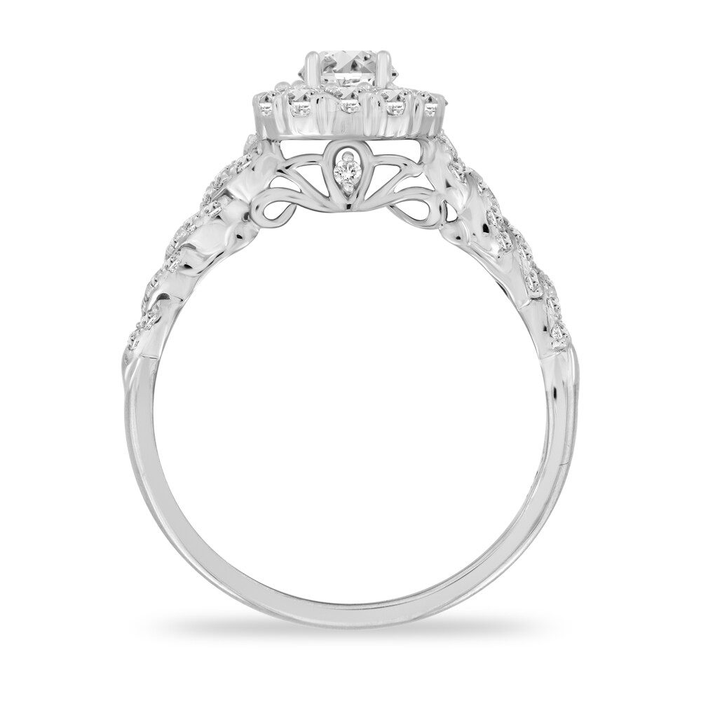 Diamond Engagement Ring 3/4 ct tw Round 14K White Gold abNtP6ih