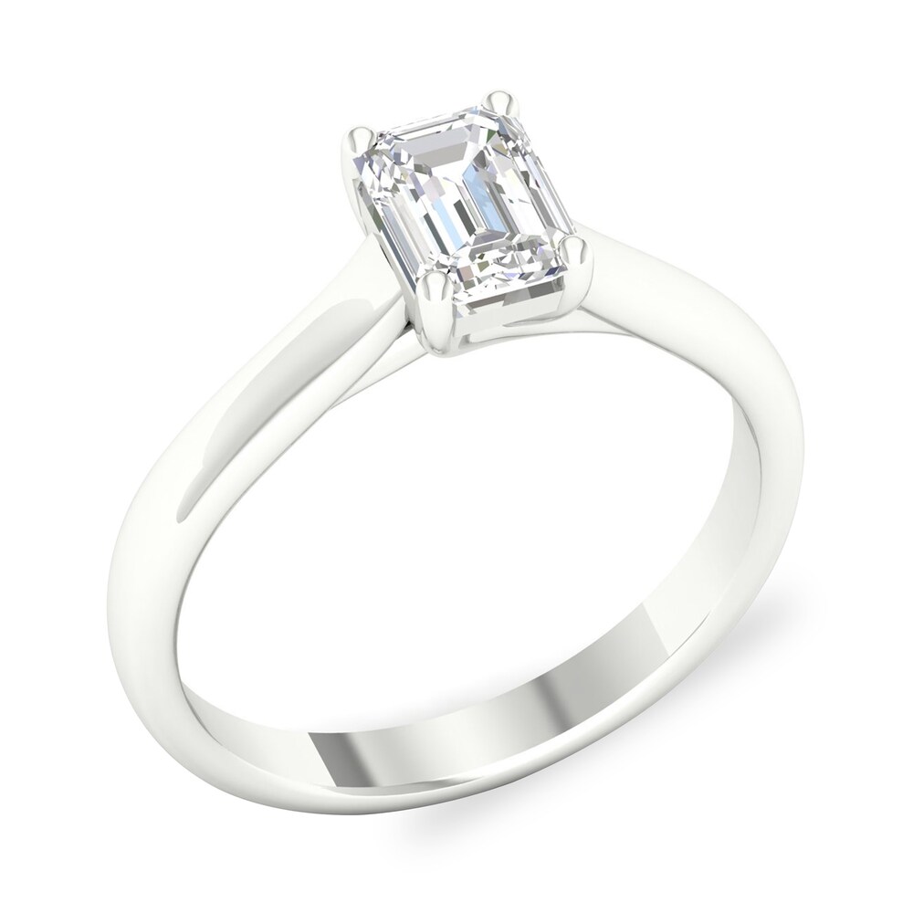 Diamond Solitaire Ring 1 ct tw Emerald-cut 14K White Gold (SI2/I) aiQhjpjT