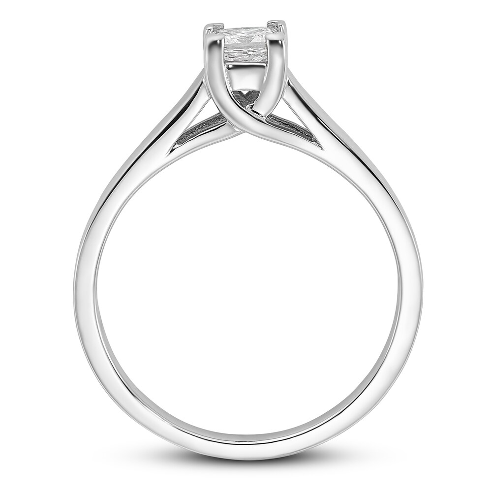 Diamond Solitaire Engagement Ring 1/3 ct tw Princess 14K White Gold (I1/I) alh8viL2