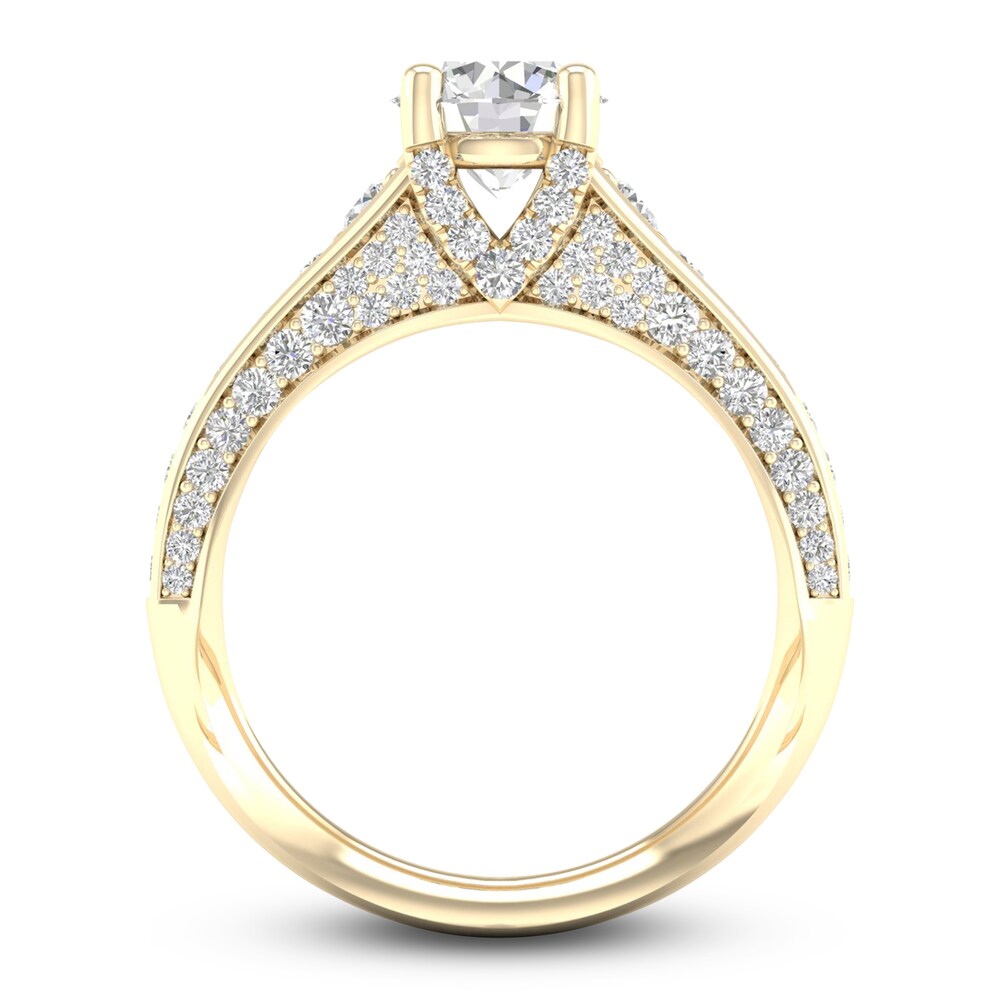 Diamond Engagement Ring 1-3/4 ct tw Round 14K Yellow Gold amkWw5Ci