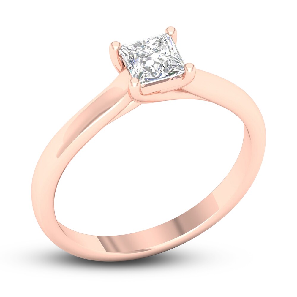 Diamond Solitaire Ring 3/4 ct tw Princess-cut 14K Rose Gold (SI2/I) ax1FDwGT