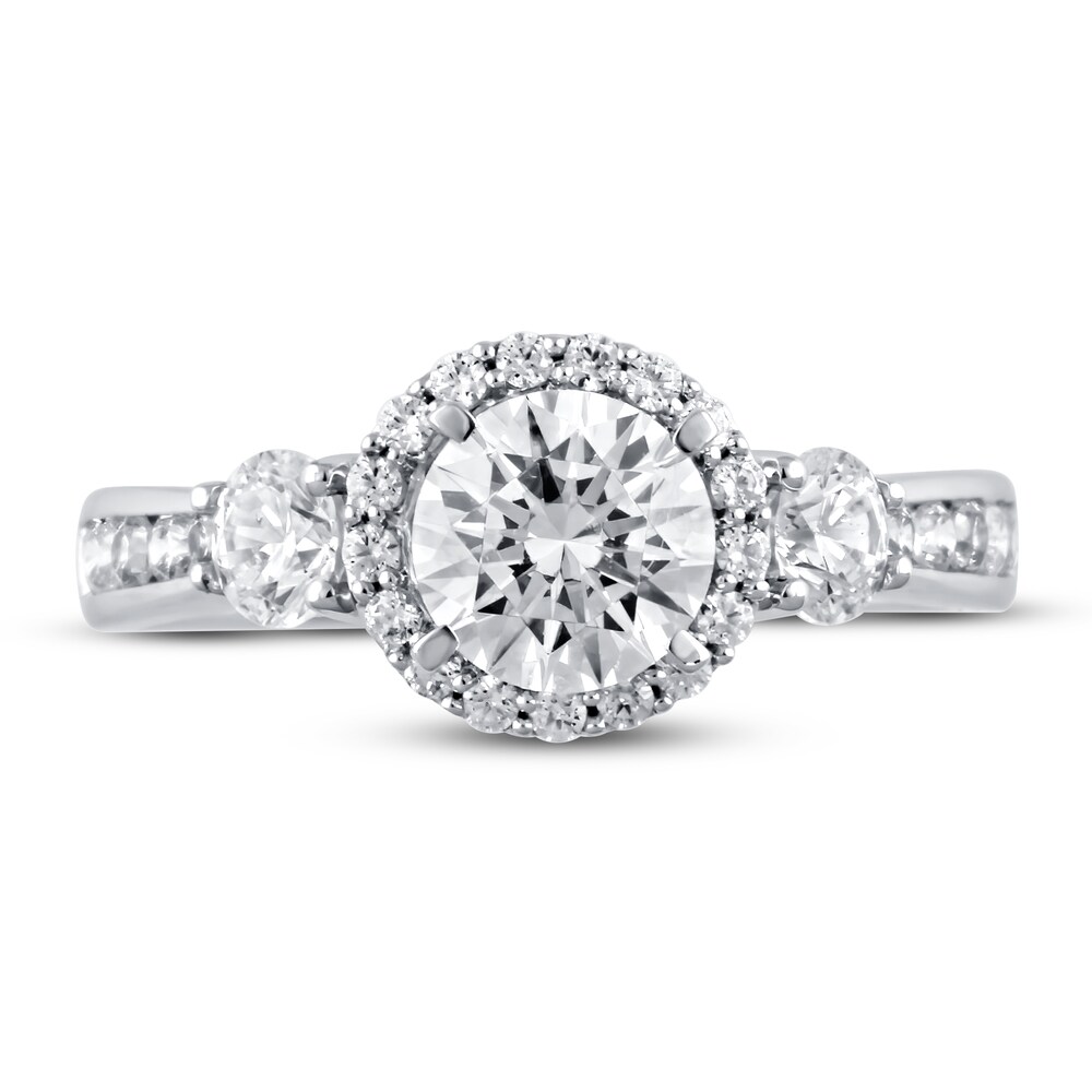 Diamond Engagement Ring 1-1/2 ct tw Round-cut 14K White Gold aztxRhnU