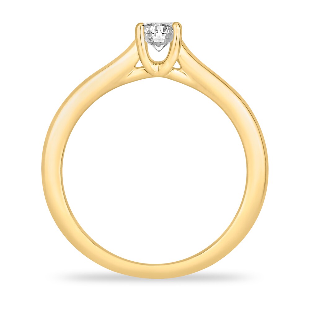 Diamond Solitaire Engagement Ring 1/3 ct tw Round-cut 14K Yellow Gold (I2/I) b0CeLHjL