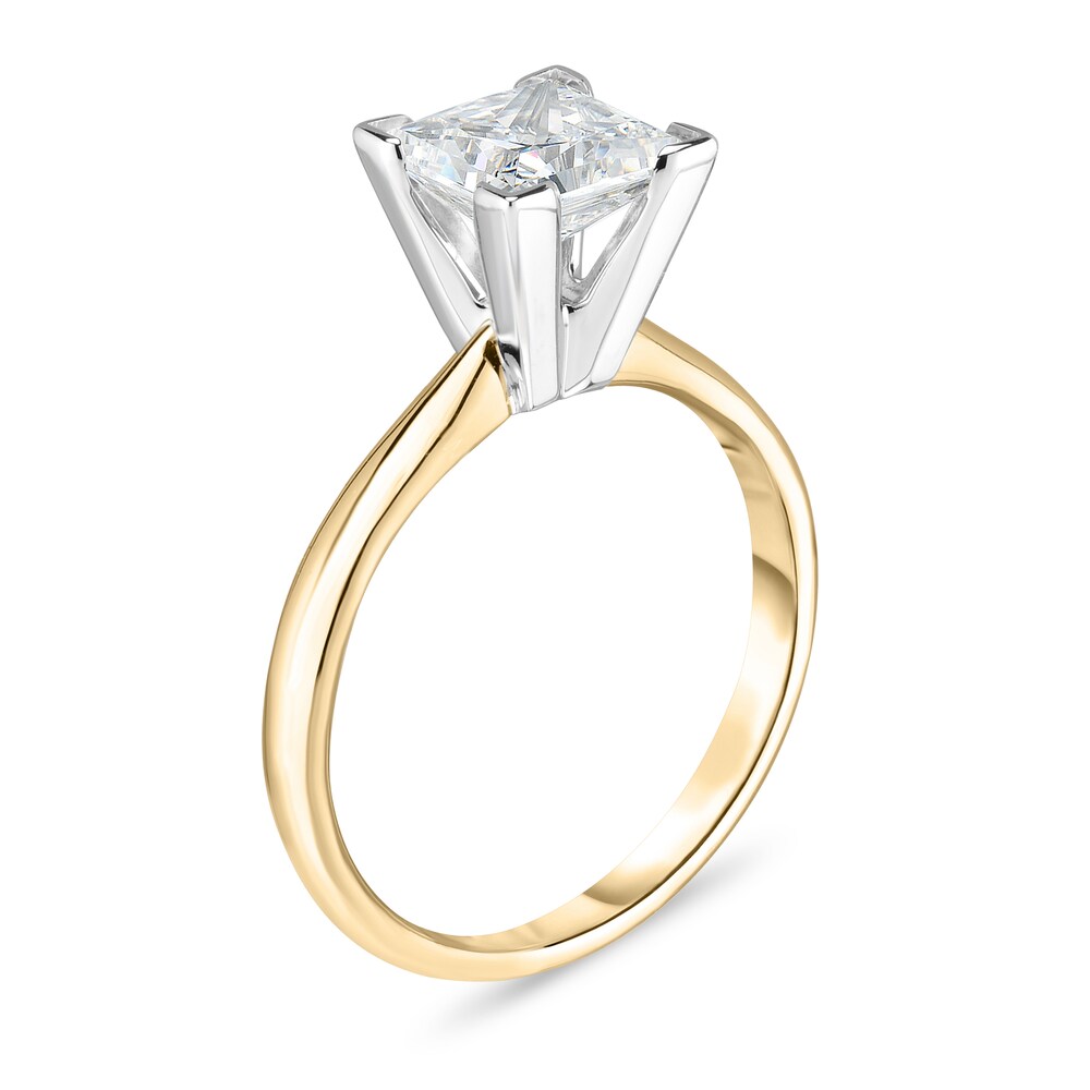 Diamond Solitaire Ring 1-1/3 ct tw Princess 14K Yellow Gold (I2/I) b1emgiKp