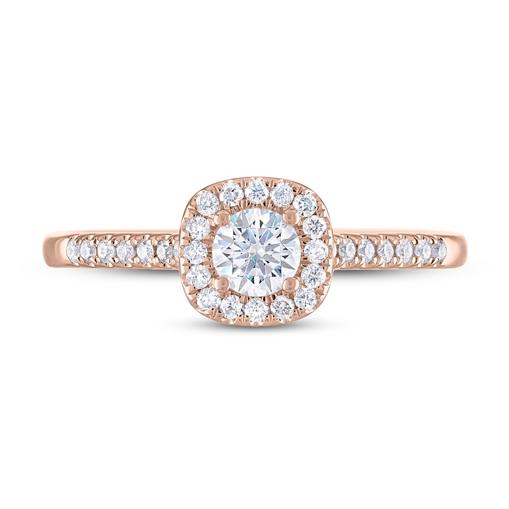 Diamond Engagement Ring 3/8 ct tw Round 14K Rose Gold b3LKqiCn