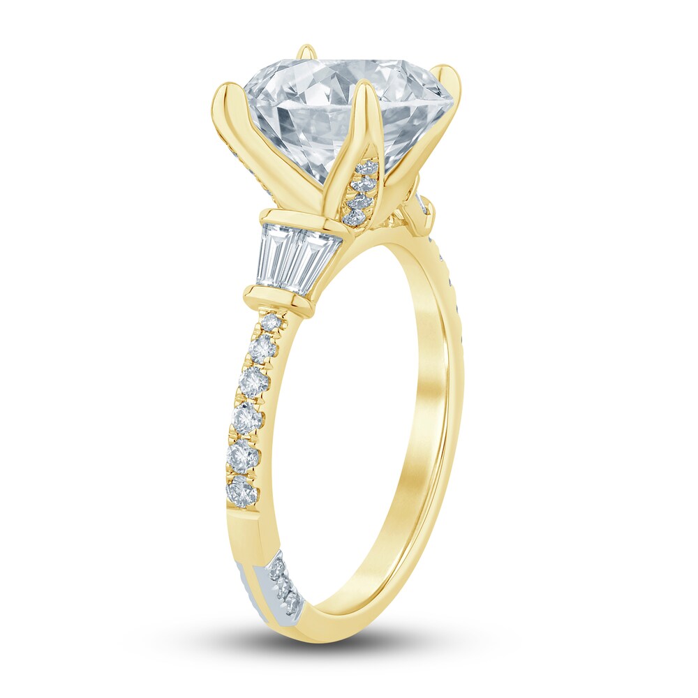 Pnina Tornai Diamond Engagement Ring 2-3/8 ct tw Round/Baguette 14K Yellow Gold b5wqJeab