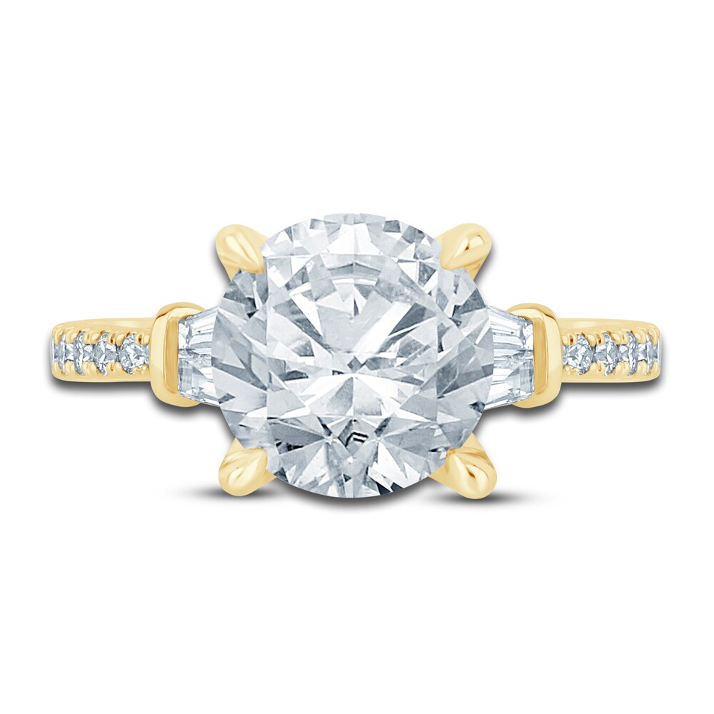 Pnina Tornai Diamond Engagement Ring 2-3/8 ct tw Round/Baguette 14K Yellow Gold b5wqJeab