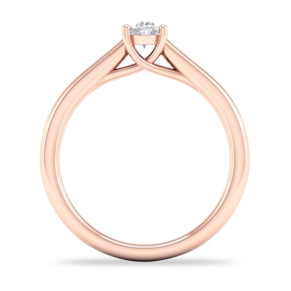 Diamond Solitaire Ring 1/3 ct tw Oval-cut 14K Rose Gold (SI2/I) b9S86BJJ