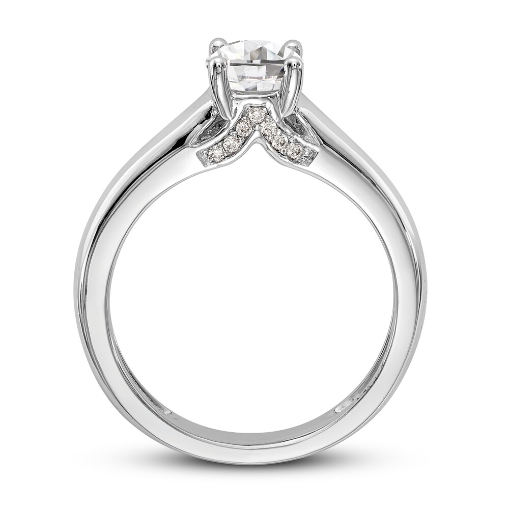 Diamond Solitaire Engagement Ring 1 ct tw Round 14K White Gold bFpAPUSG