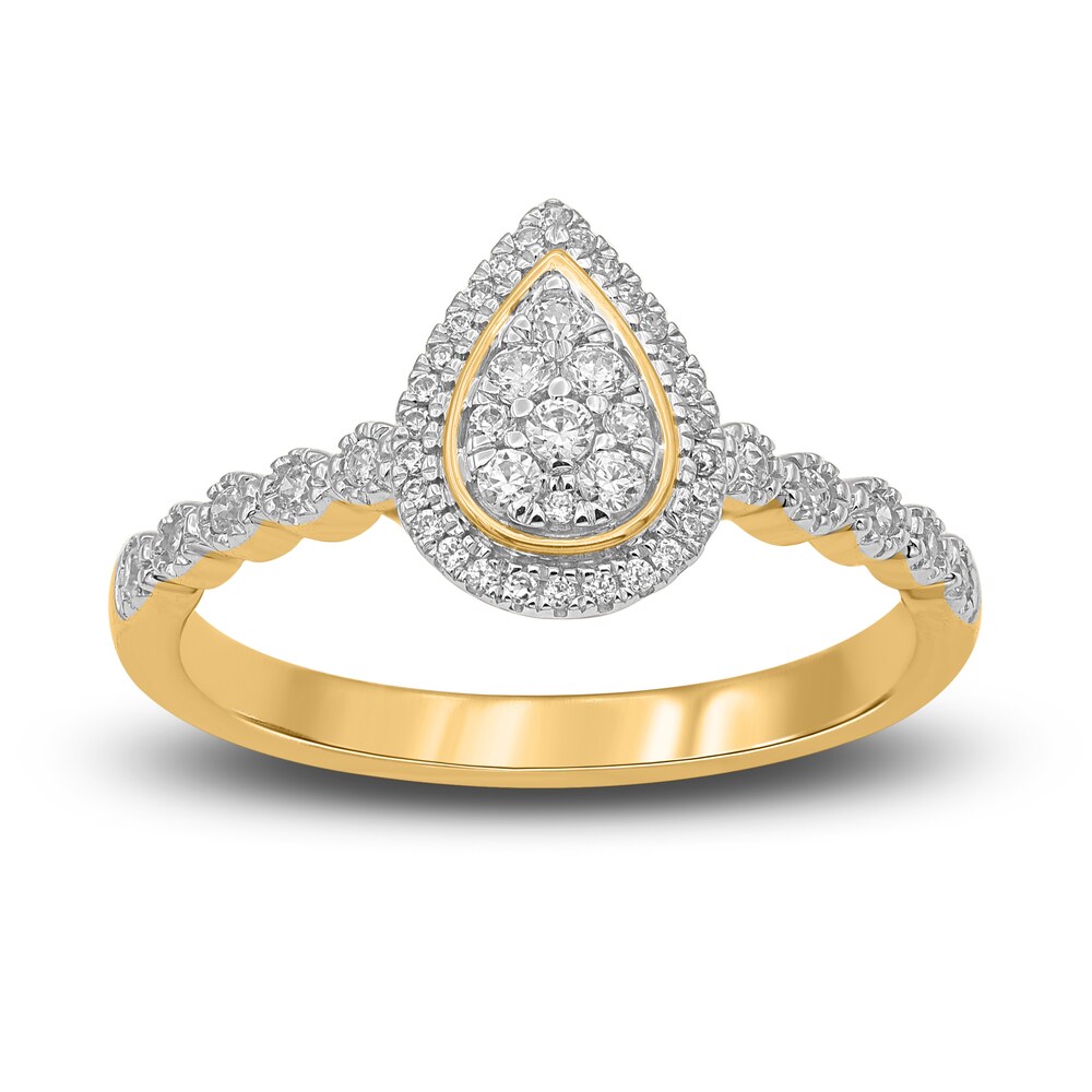 Diamond Bridal Set 1/2 ct tw Round 14K Yellow Gold/Rhod bPfEjZ0I