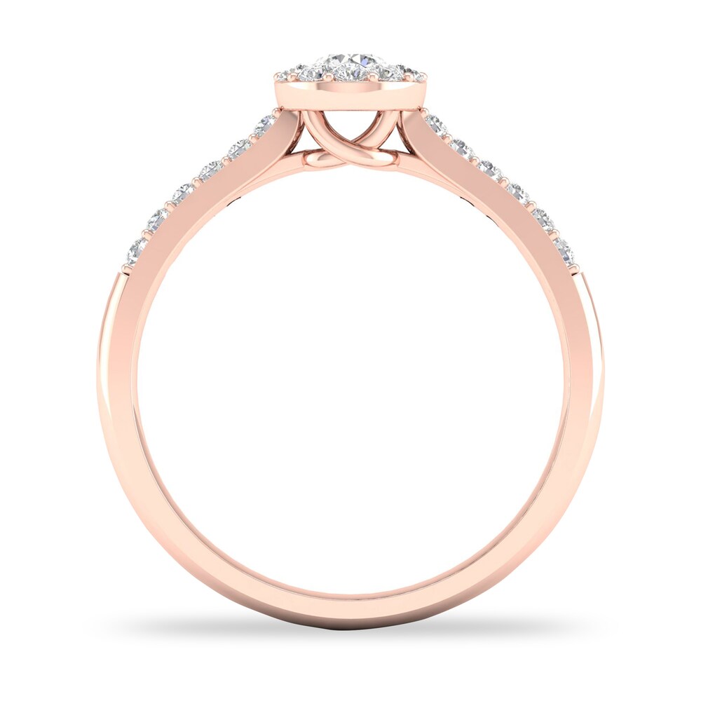 Diamond Ring 3/8 ct tw Round-cut 14K Rose Gold bQeXImOd