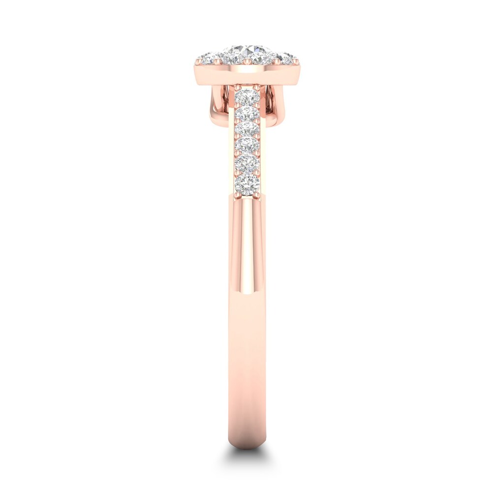 Diamond Ring 3/8 ct tw Round-cut 14K Rose Gold bQeXImOd