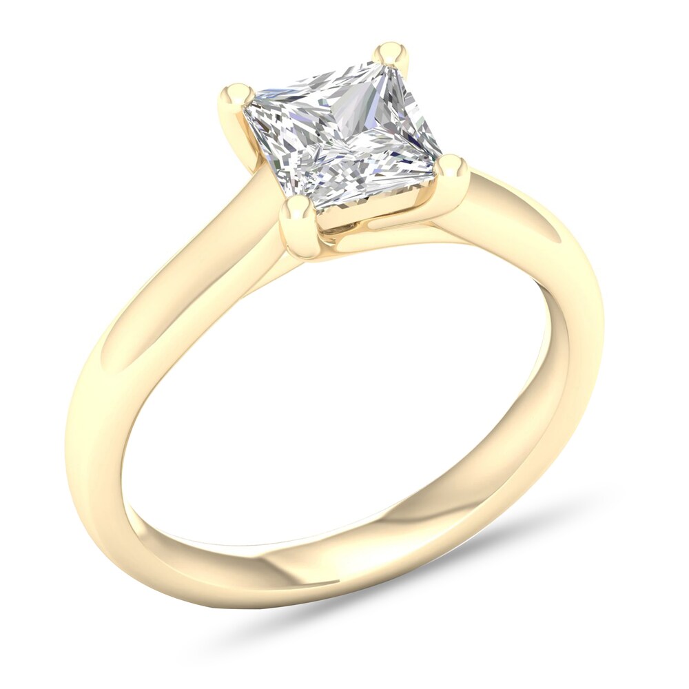 Diamond Solitaire Ring 1-1/2 ct tw Princess-cut 14K Yellow Gold (I2/I) bThhHEHj