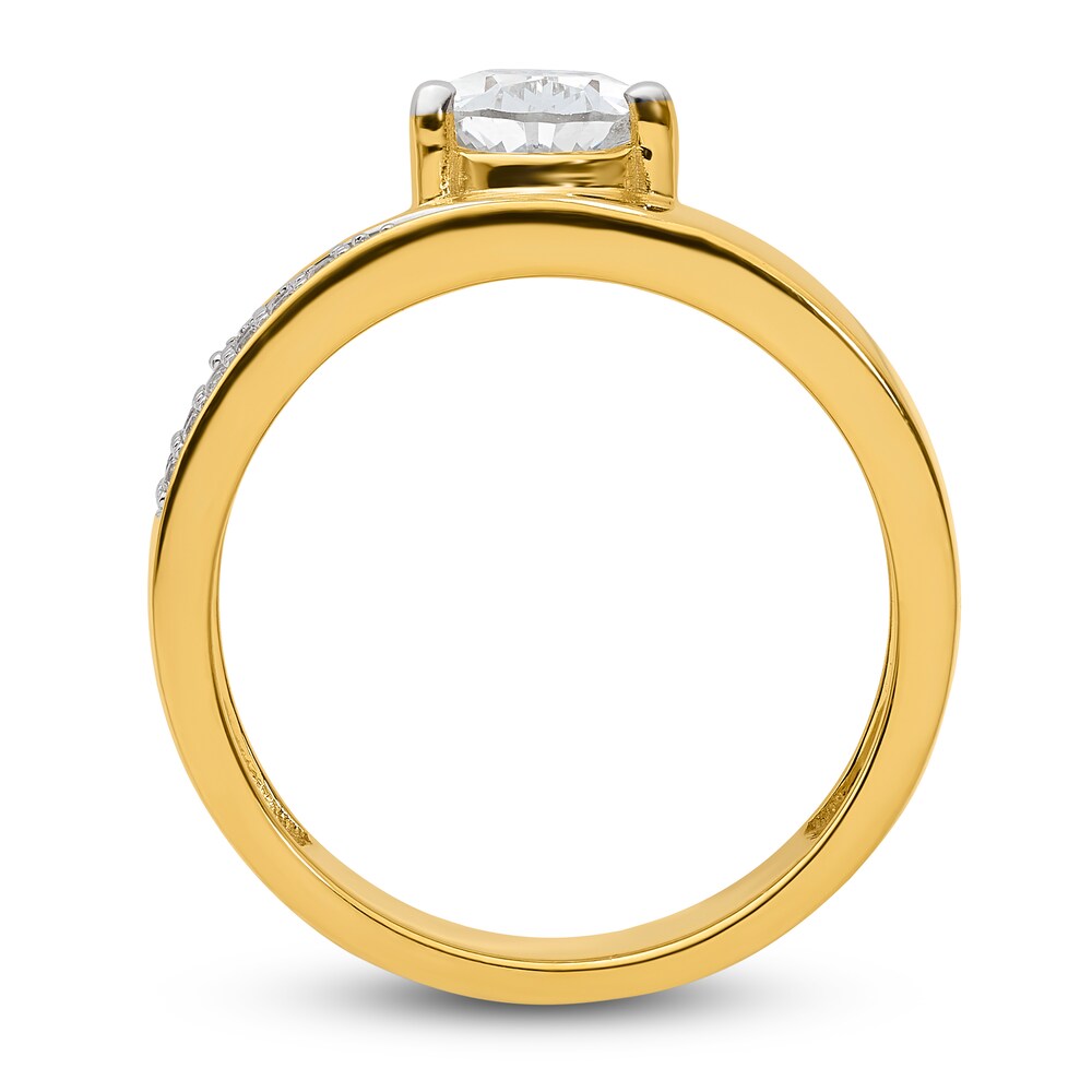 Diamond Engagement Ring 1-1/8 ct tw Pear/Round 14K Yellow Gold bUWOhyuU