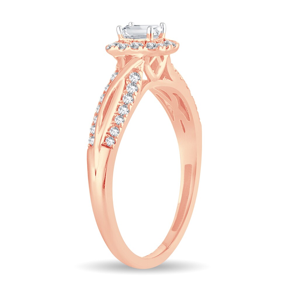 Diamond Ring 1/2 ct tw Round 14K Rose Gold bYLMuZOx